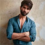 Shahid Kapoor wearing a teal-colored shirt.